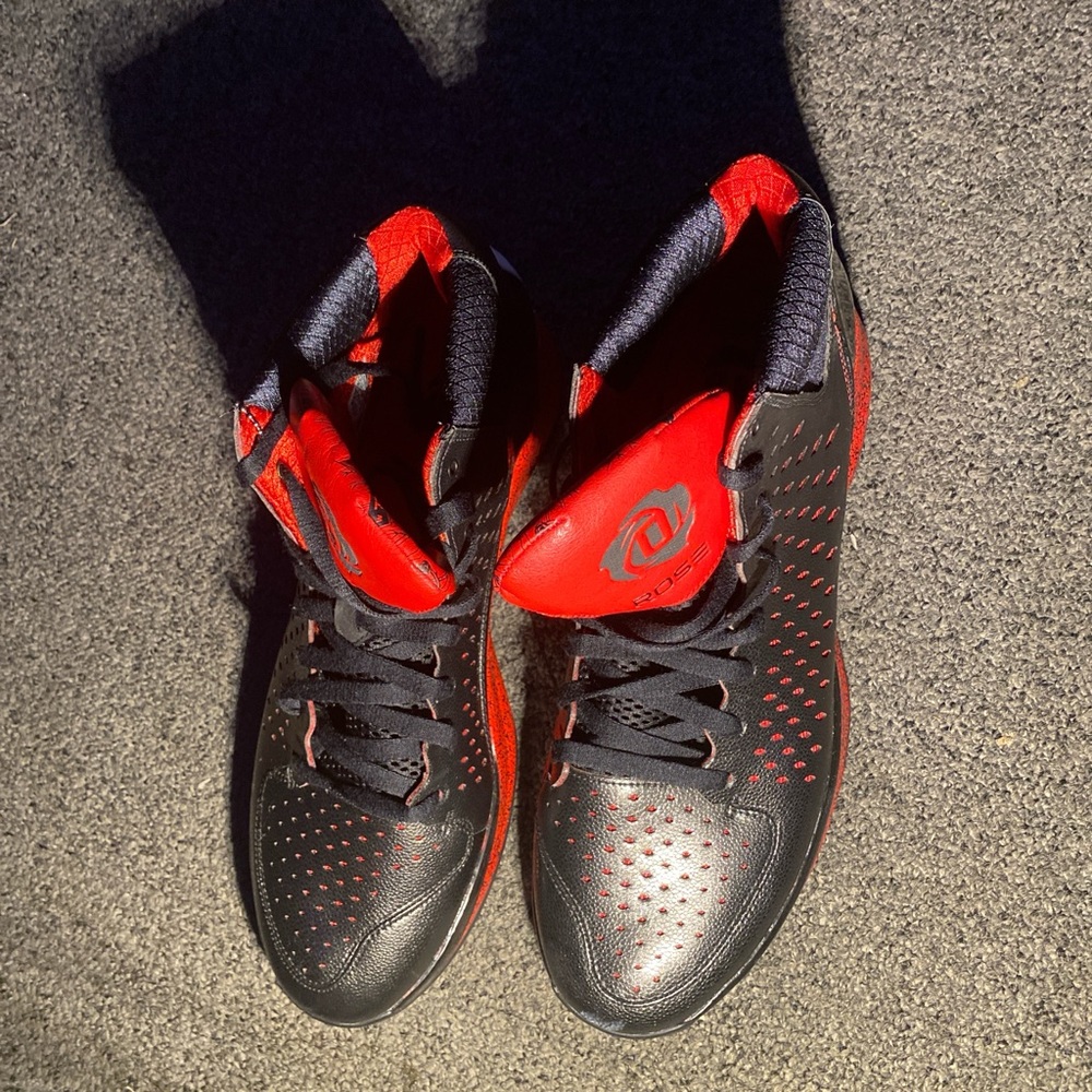 Adidas D Rose 3 Black and Red Athletic Shoes Sleek Design